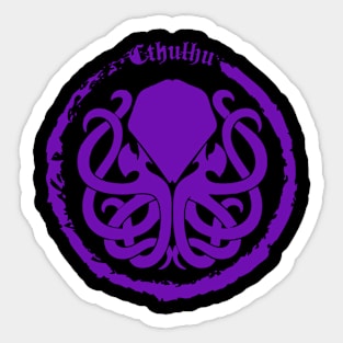 Cthulhu Logo Purple Sticker